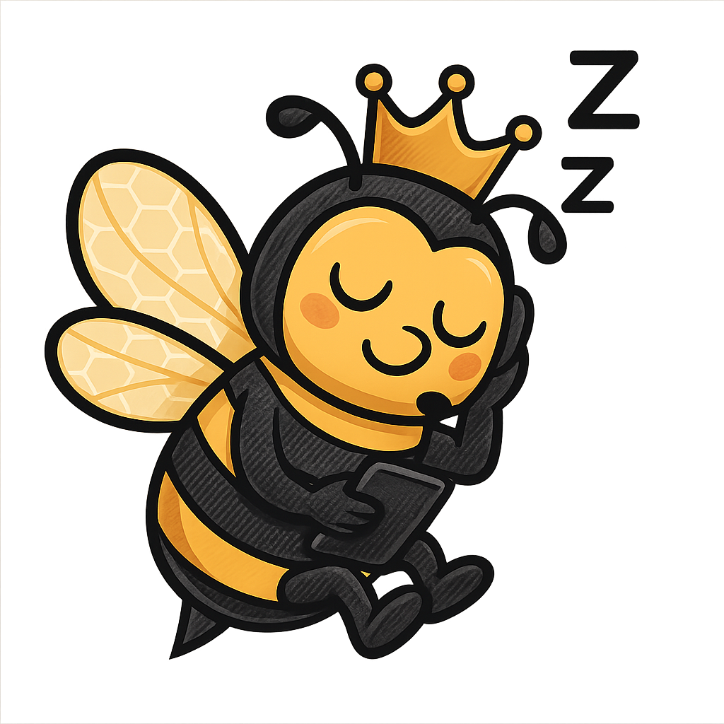 Sleeping Queen Bee Mascot
